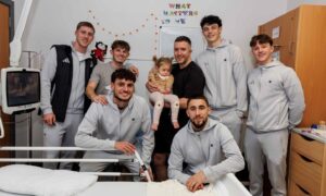 GALLERY: Aberdeen FC players bring Christmas cheer to kids with visit to Royal Aberdeen Children’s Hospital – best pictures