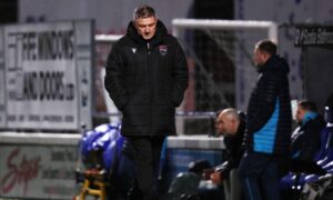 Tony Docherty and Callum Davidson leave Ross County after 6-0 loss to Raith Rovers