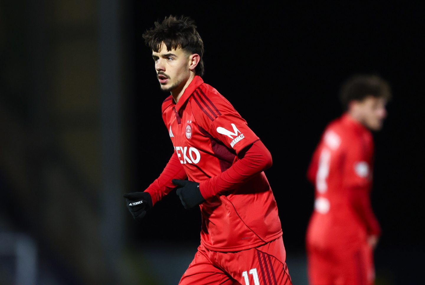 Aberdeen's Nicolas Milanovic in action the 1-0 loss at Falkirk. 