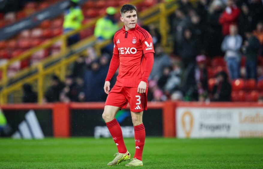 Mitchel Frame on the field for Aberdeen FC