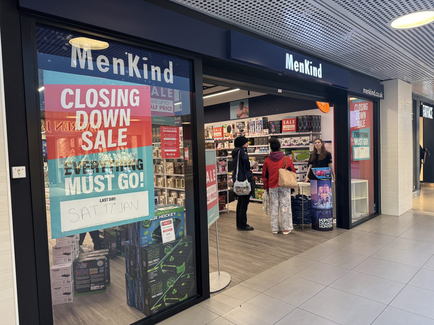 ReCharge Cafe and Menkind gone from Bon Accord Centre