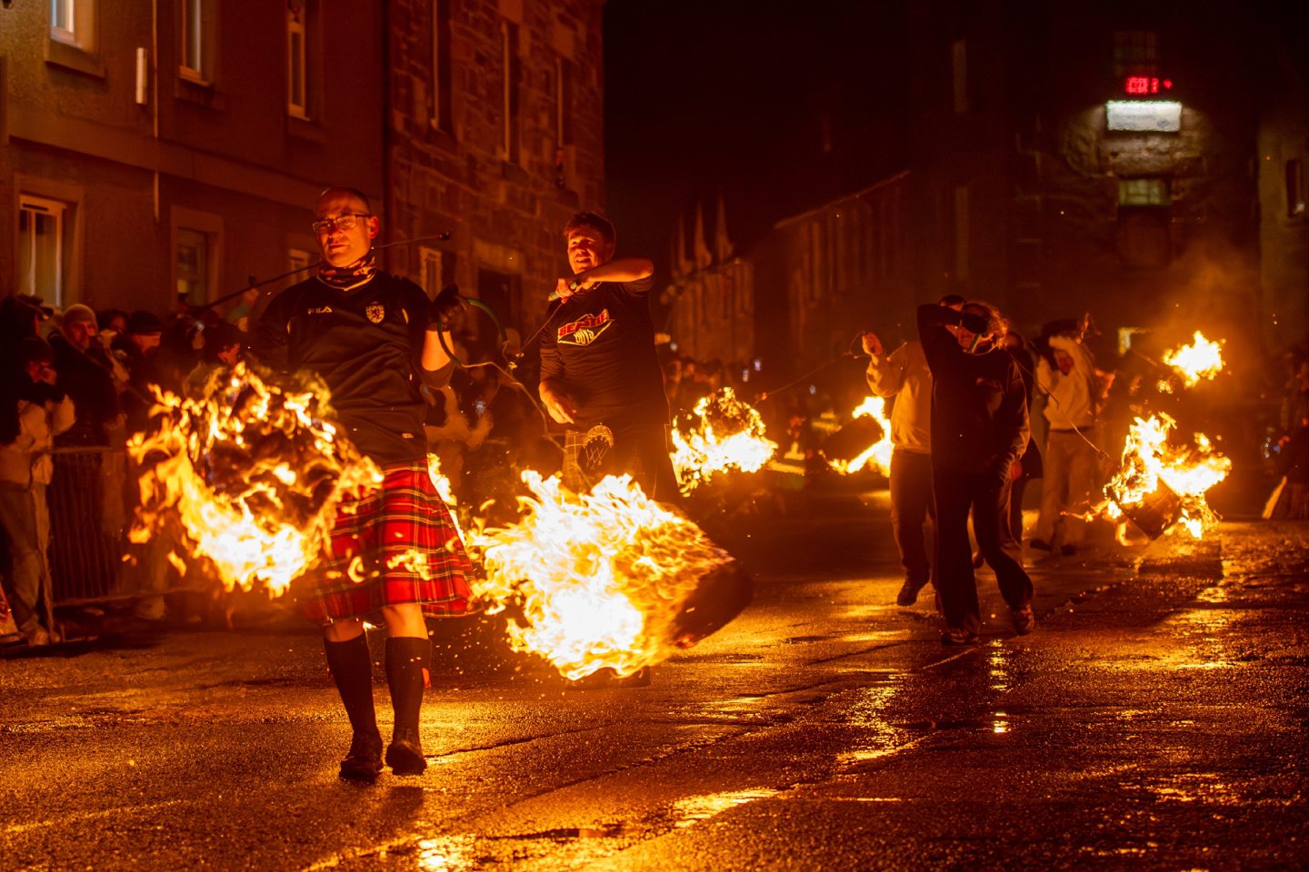 Stonehaven New Year fireballs display draws thousands to High Street celebration