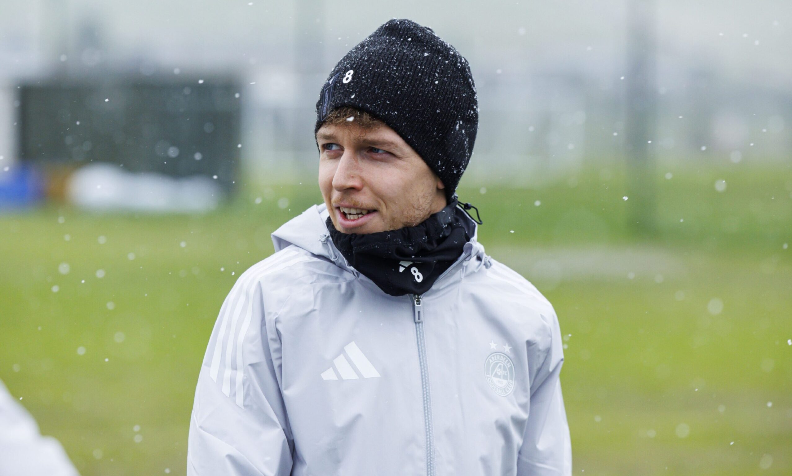 Dennis Geiger during an Aberdeen training session at Cormack Park.