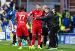 Stephen Robinson pleads for Aberdeen fans to back relegation-threatened Dons, saying: ‘Footballers are very, very fragile’