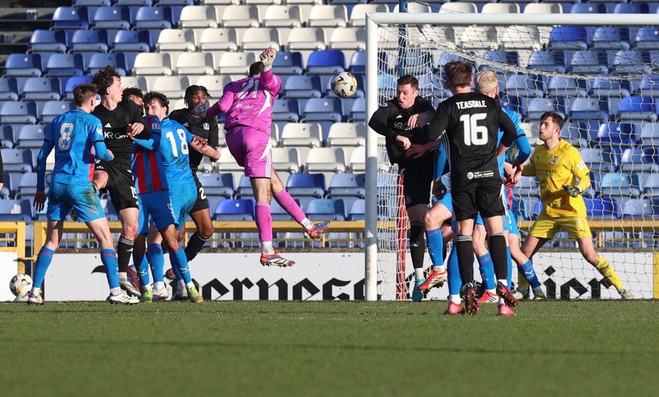 Caley Thistle 1-1 Cove Rangers: Dramatic headed goal from Cove keeper Balint Demus delivers blow to League One leaders Inverness
