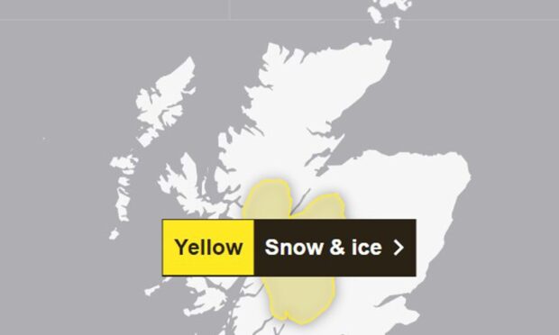 Yellow snow and ice weather warning issued for parts of Highlands