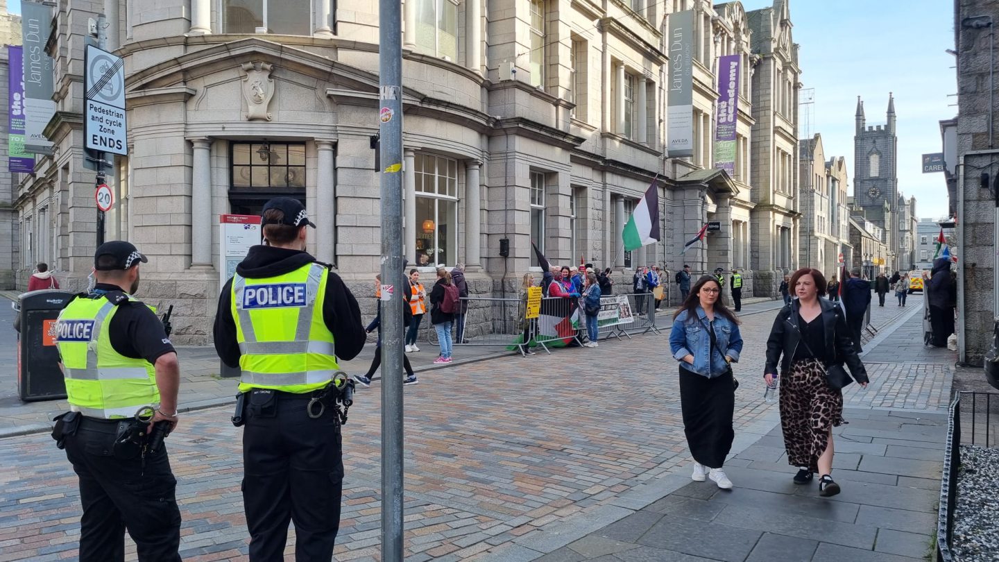 Police investigating paint attack at Aberdeen Armed Forces office