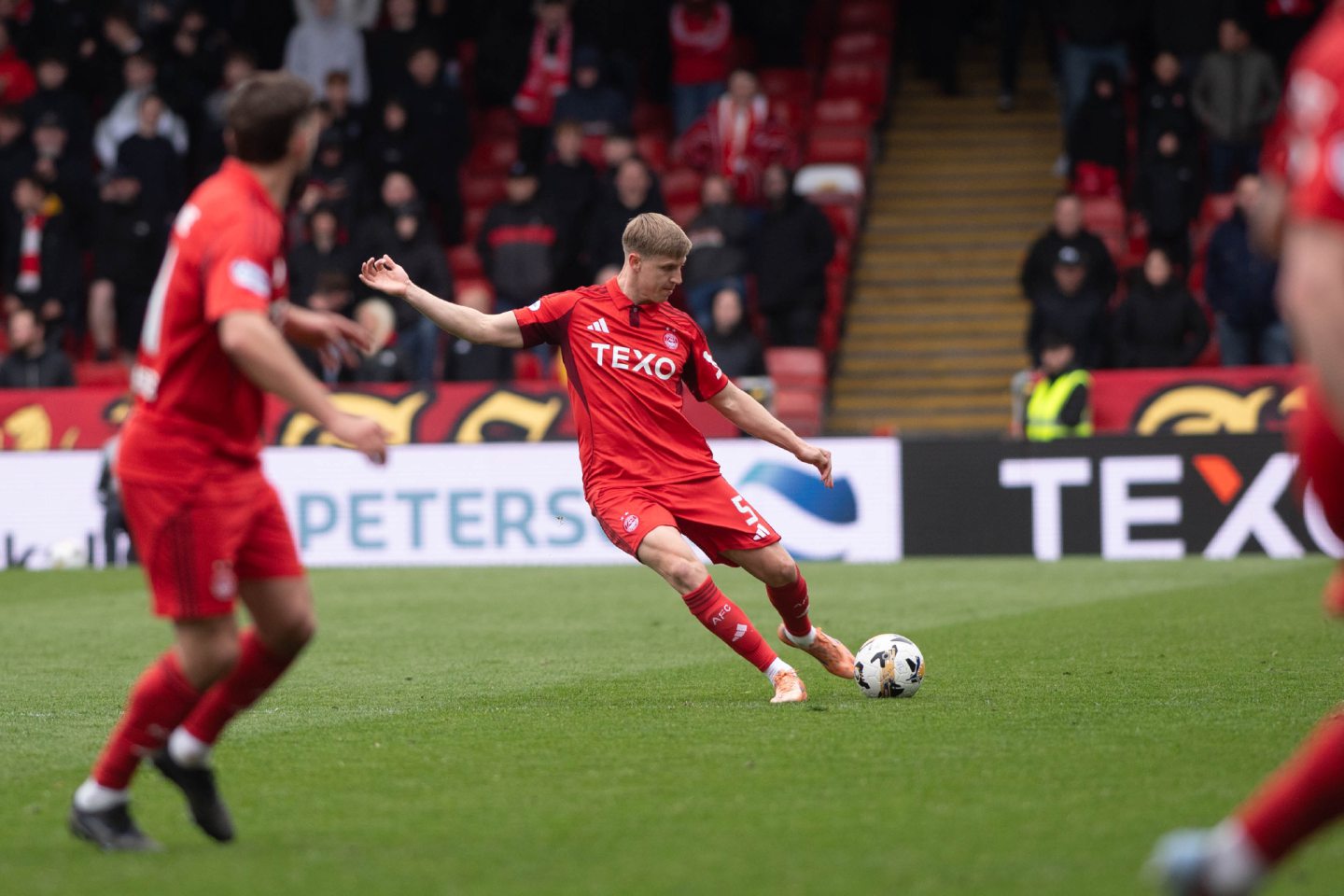 Aberdeen's Mats Knoester in action against Kilmarnock on his comeback from injury..