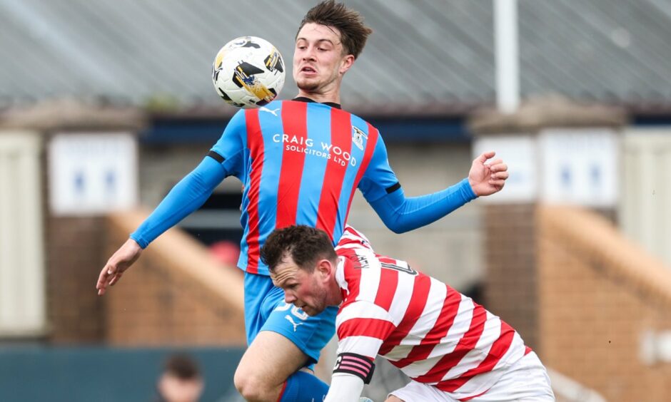 Aberdeen striker Alfie Bavidge in action whilst on loan at Inverness Caledonian Thistle.