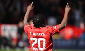 Loan striker Toyosi Olusanya discusses possibility of extending stay at Aberdeen beyond the summer