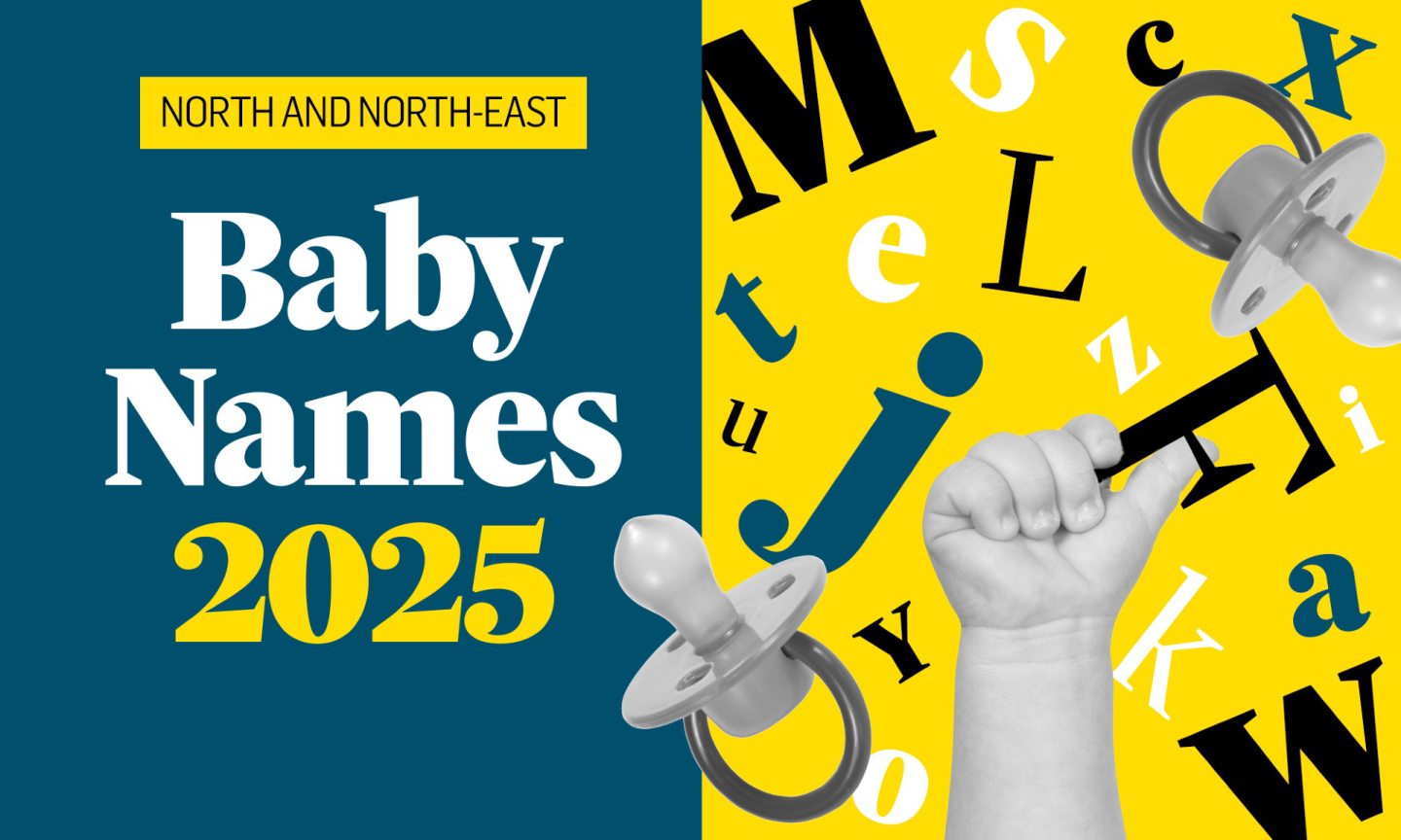 Most popular baby names in the north and north-east in 2025