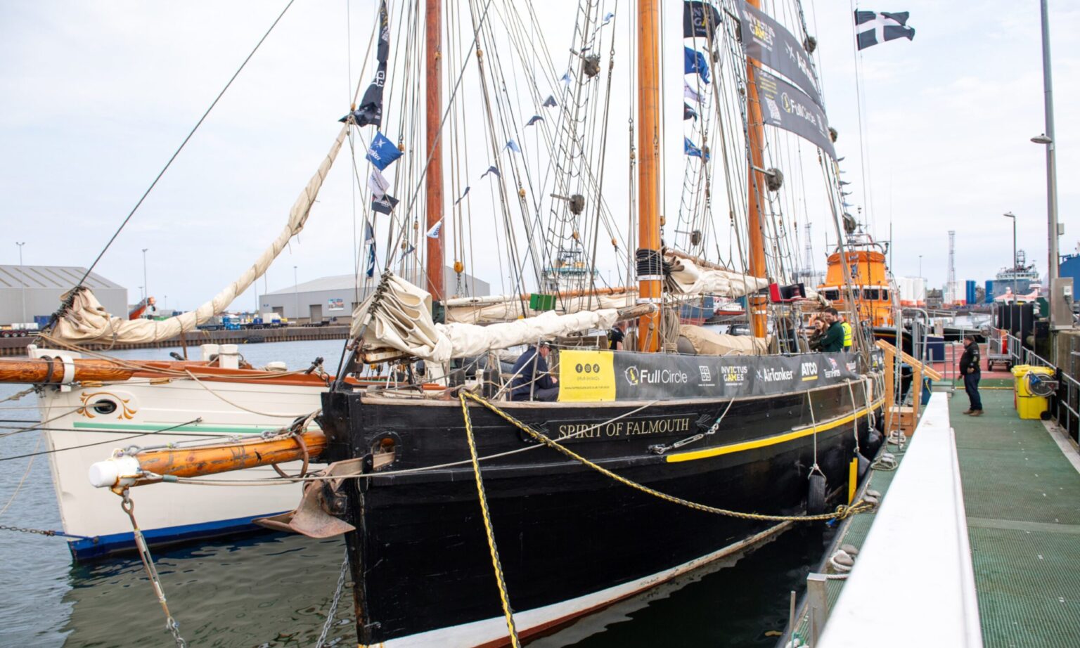 Tall Ships: Delayed Spirit of Falmouth arrives into Port of Aberdeen