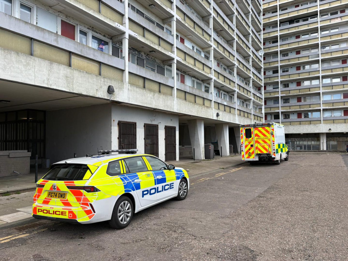 Emergency services on scene at Aberdeen high-rise