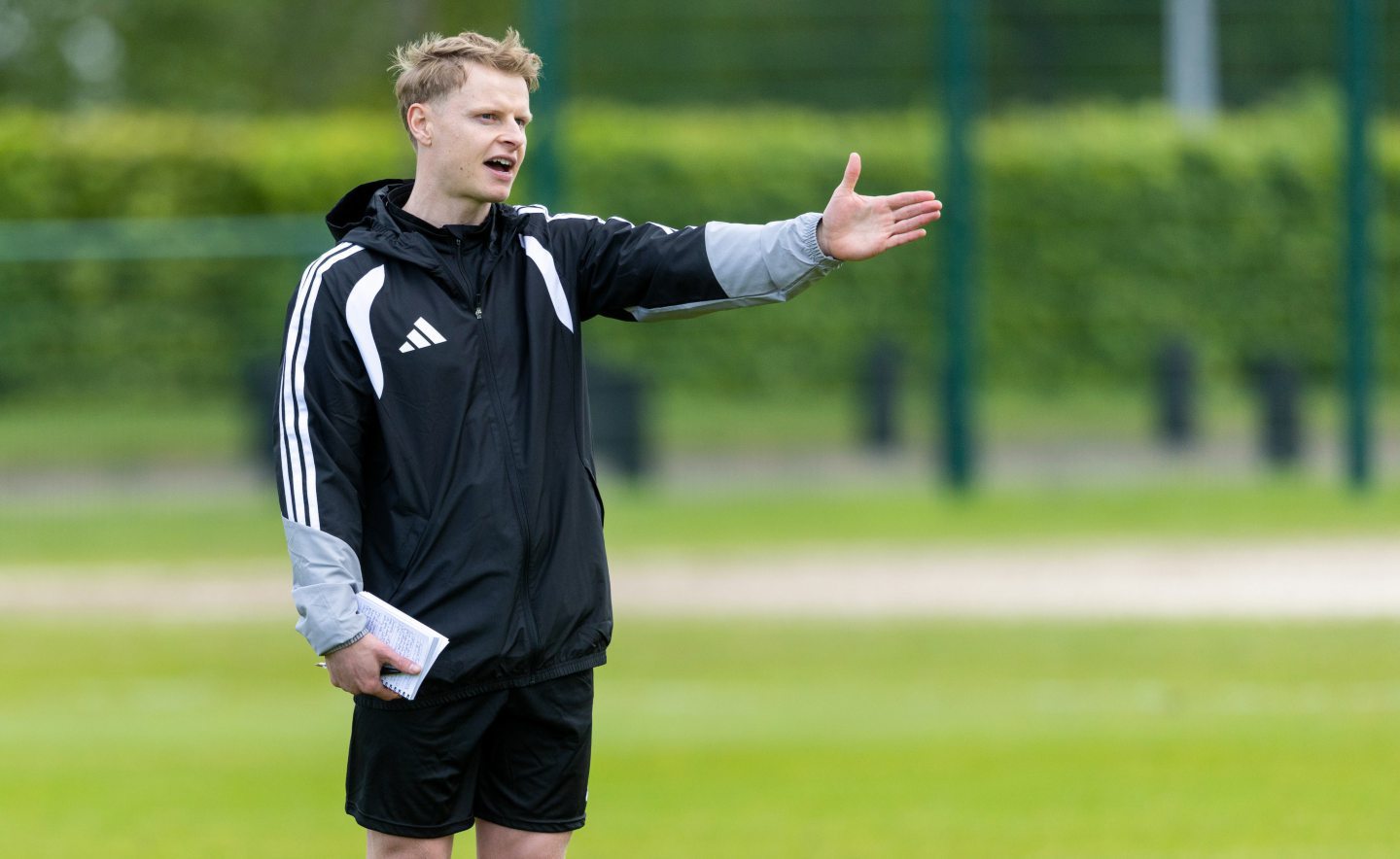 Gary Mackay-Steven on the UEFA A-Licence course.