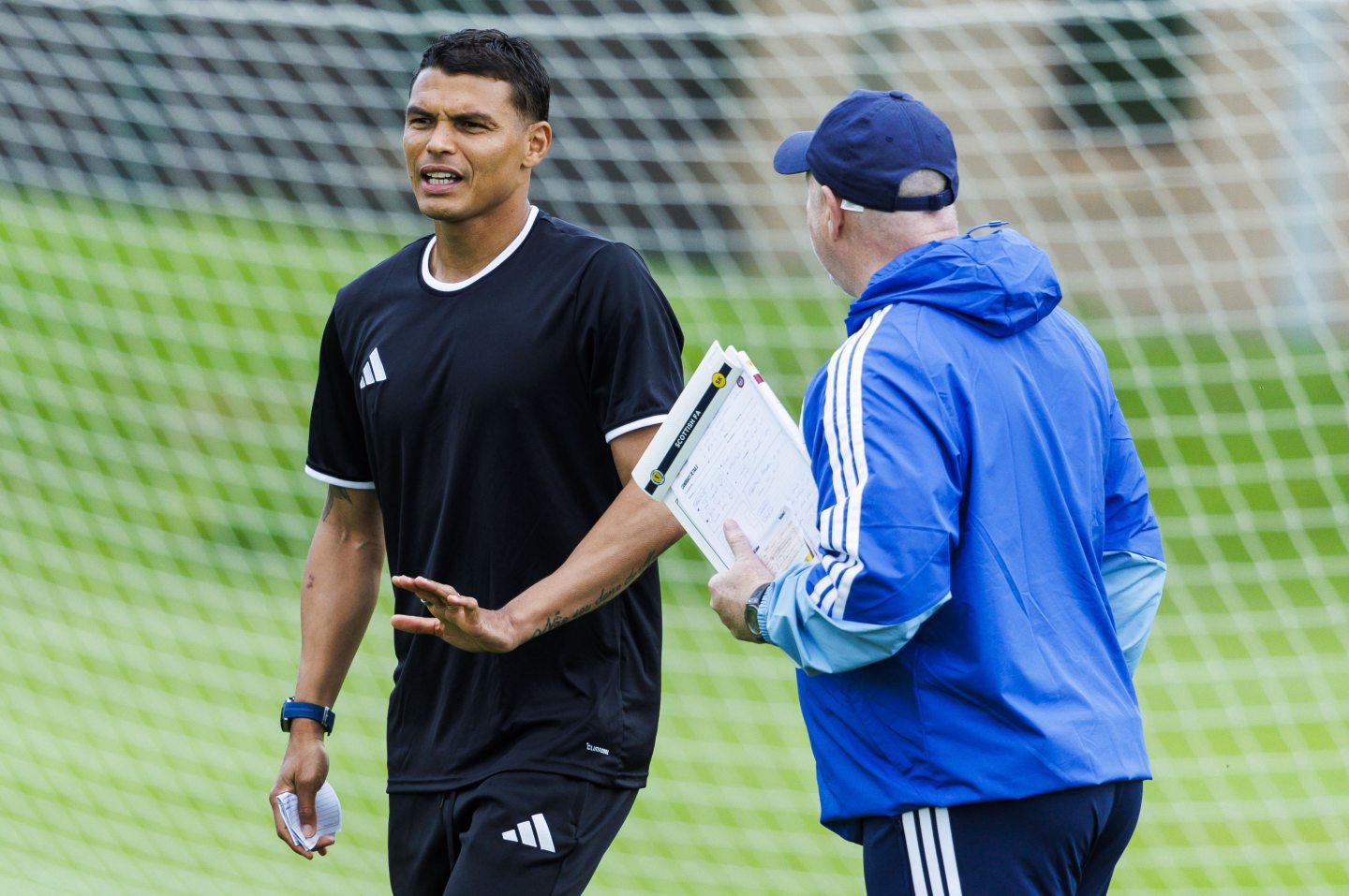 Thiago Silva on SFA coaching course in Edinburgh.