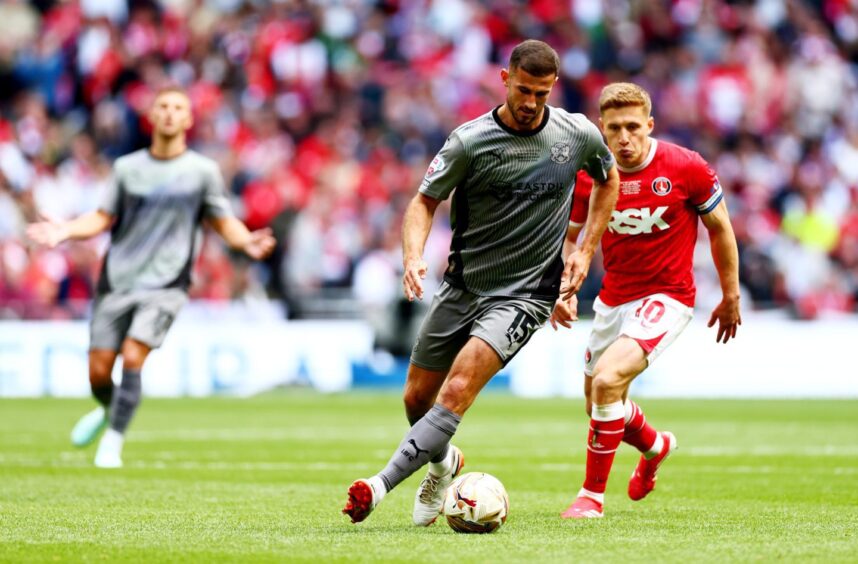 Dominic Ball playing for Leyton Orient in the League One play-off final. Image: Shutterstock.