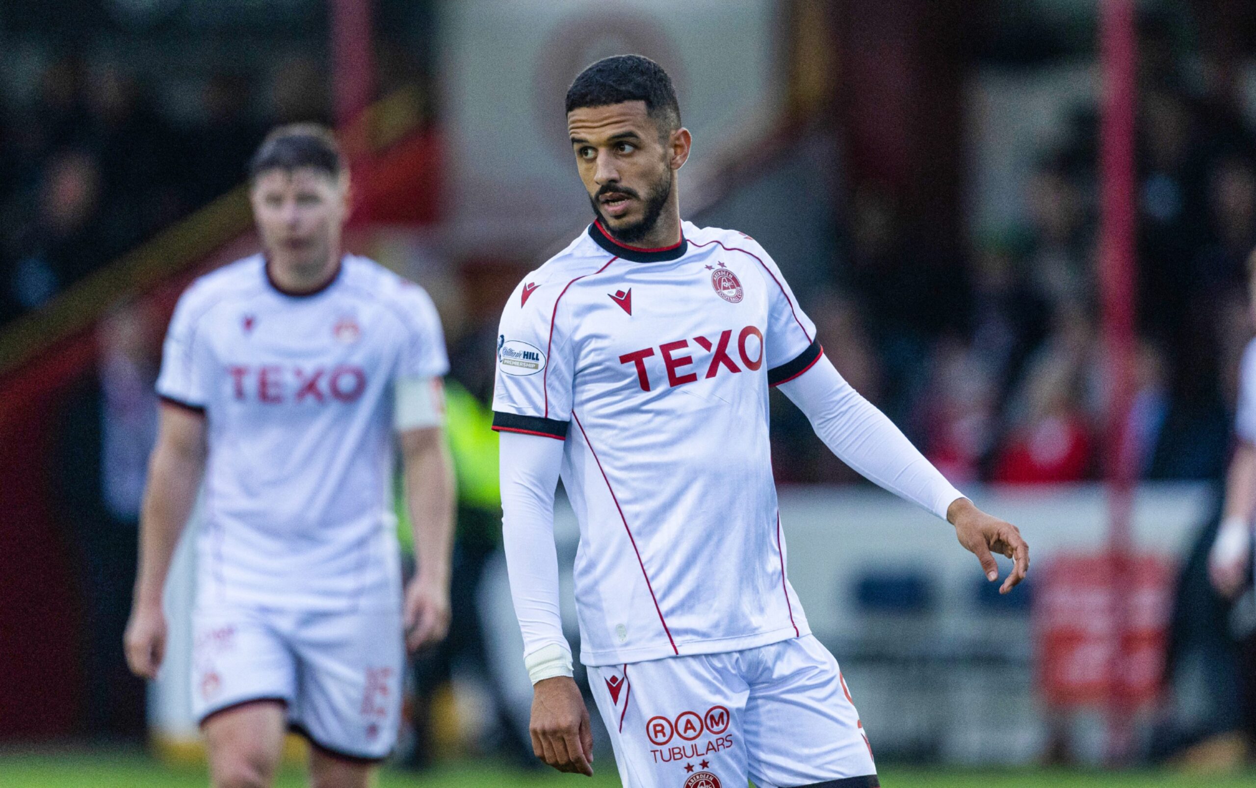 Aberdeen's Ayoub Mouloua during a Premier Sports Cup group stage match against Brora Rangers.