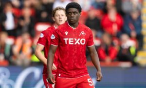 Aberdeen 3-0 Kelty Hearts: Andrew Fasanya becomes youngest-ever Don as hosts ease into last-16 of Premier Sports Cup