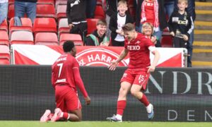 Winger Tony Yogane praised for response to first setback of Aberdeen career by boss Stephen Robinson