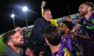 Former Aberdeen boss Barry Robson calls for unity after leading Cork City to promotion