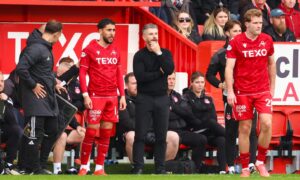 Stephen Robinson tells Aberdeen wide trio to ‘dictate’ formation – as he gives update on frozen-out Mitchel Frame