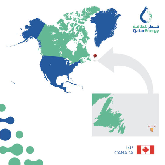 Map showing licence offshore Canada's east coast