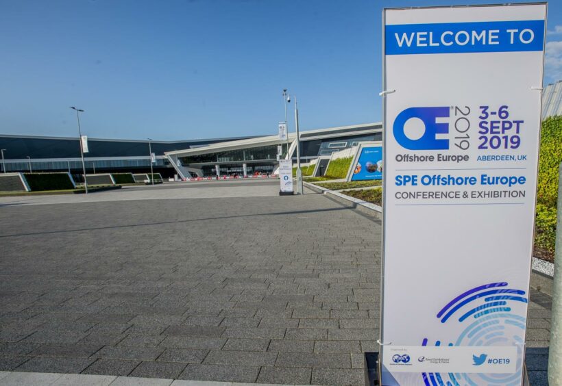 Only 15% of the exhibition space remains available across three halls as companies sign up to be part of the first major face-to-face European offshore energy event in over two years, SPE Offshore Europe 2022 Picture shows; SPE Offshore Europe 2-19 at P&J Live. Aberdeen. Supplied by RX Date; 04/09/2019