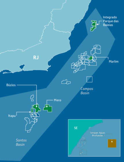 Map showing Brazilian offshore, including Mero field