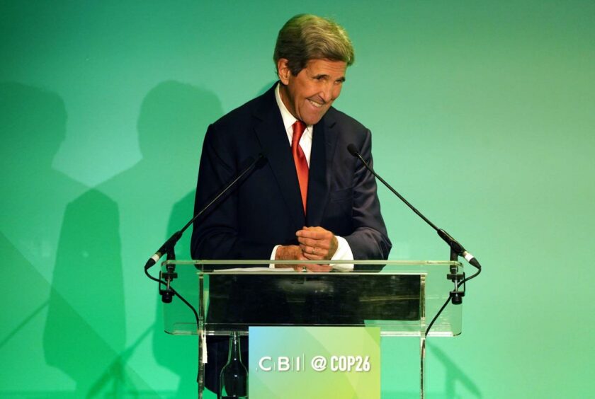 Secretary John Kerry, United States Special Presidential Envoy for Climate, at COP26 in Glasgow.