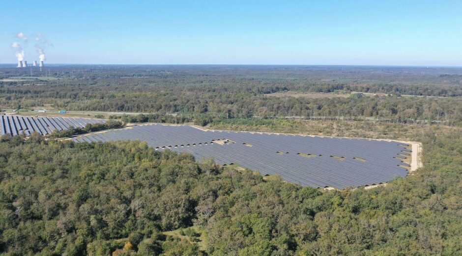 TotalEnergies solar farm, northeast of Gien. Supplied by TotalEnergies