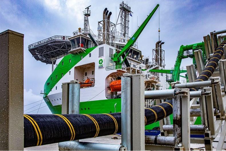 DEME Offshore's cable installation vessel Living Stone.