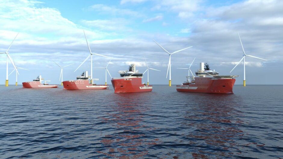 Four of North Star's SOV vessels for Dogger Bank Wind Farm.