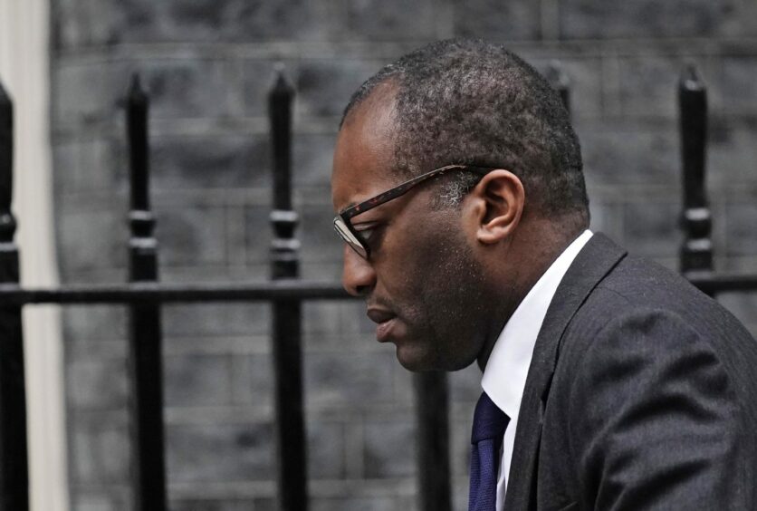 Kwasi Kwarteng, Secretary of State at the Department of Business, Energy and Industrial Strategy arrives in Downing Street, London, ahead of the government's weekly Cabinet meeting. Picture date: Tuesday December 7, 2021.