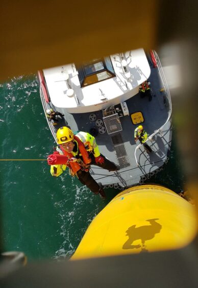 GUS system lifting Pict Offshore MD Phil Taylor.