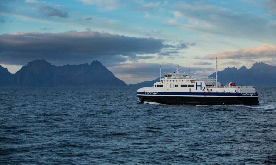 Image of hydrogen fuelled ferry.