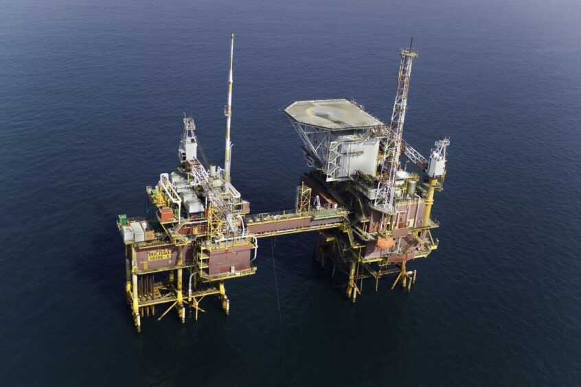 The Petrogas-operated Hoorn platform, Dutch North Sea.