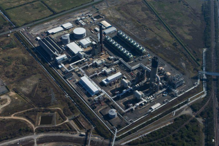 Aerial view of VPI Immingham Combined Heat and Power plant. Immingham.