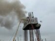 workers rescued burning jack-up