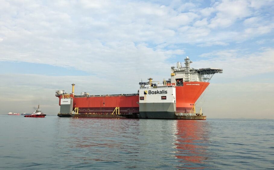 Johan Castberg FPSO gearing up for sailaway from Singapore. Date; 16/02/2022