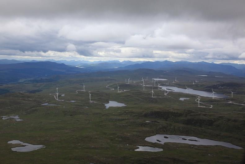 Bhlaraidh wind farm. Great Glen.