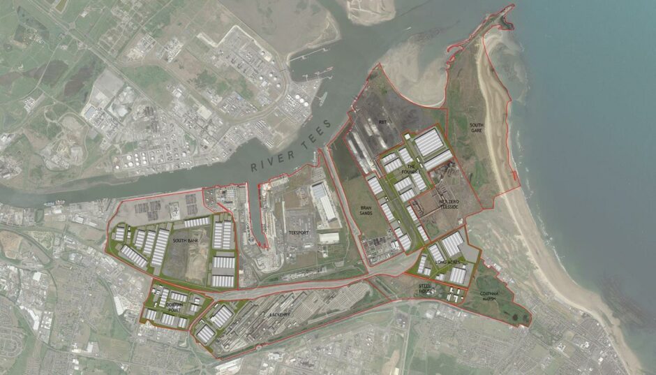 Plans for Teesworks industrial zone.