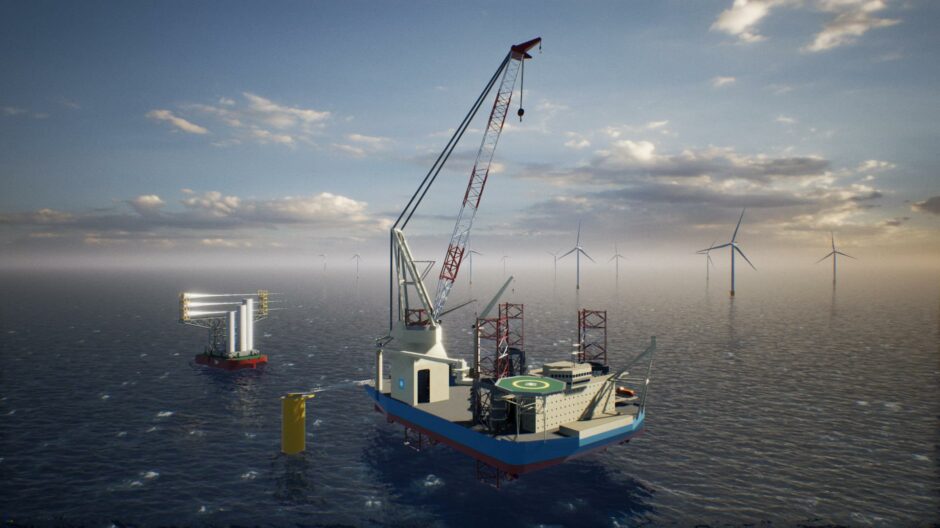 Maersk Supply Service's newbuild wind installation vessel (WIV).