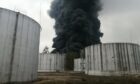 blaze Ukrainian oil depot