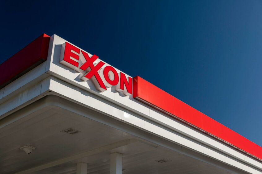 Exxon gas station sign