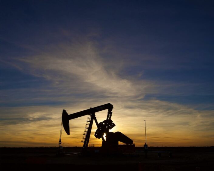 Pump jack at an Apache site in the US.