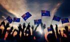 Waving flags in Australia
