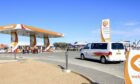 Namcor fuel station with welcome sign