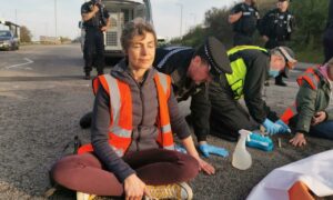 Protestors have blocked key oil terminals in England.