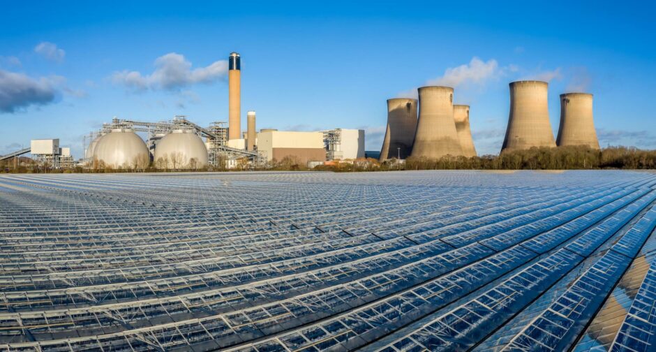 Aerial view of Drax power station.