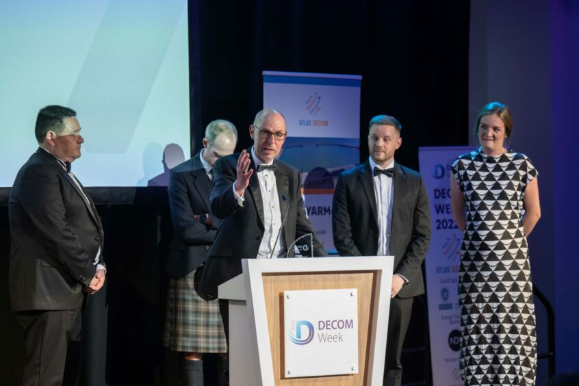 Petrofac took home the coveted ?Decom North Sea Member? award. -. Supplied by DNS/ Abermedia